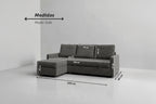 Unum | Sofá cama con chaislongue y almacenamiento