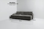 Sette | Sofá cama con chaislongue panorámica y doble almacenamiento