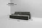 Otto| Sofá cama con chaislongue panorámica y doble almacenamiento