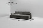 Nove | Sofá cama con chaislongue panorámica y doble almacenamiento