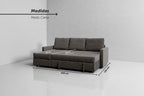 Unum | Sofá cama con chaislongue y almacenamiento