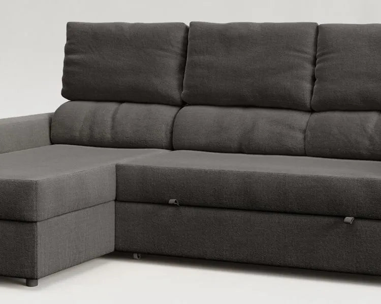 Tria | Sofá cama con chaislongue y almacenamiento