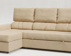 Tria | Sofá cama con chaislongue y almacenamiento