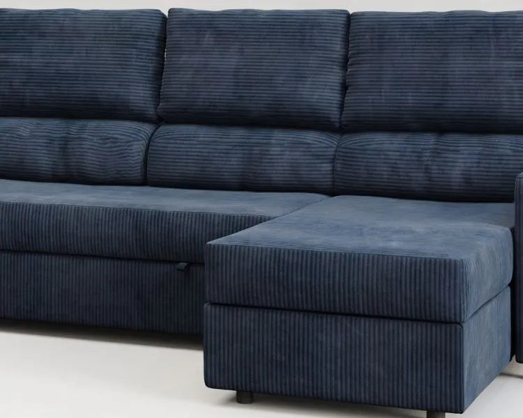 Tria | Sofá cama con chaislongue y almacenamiento