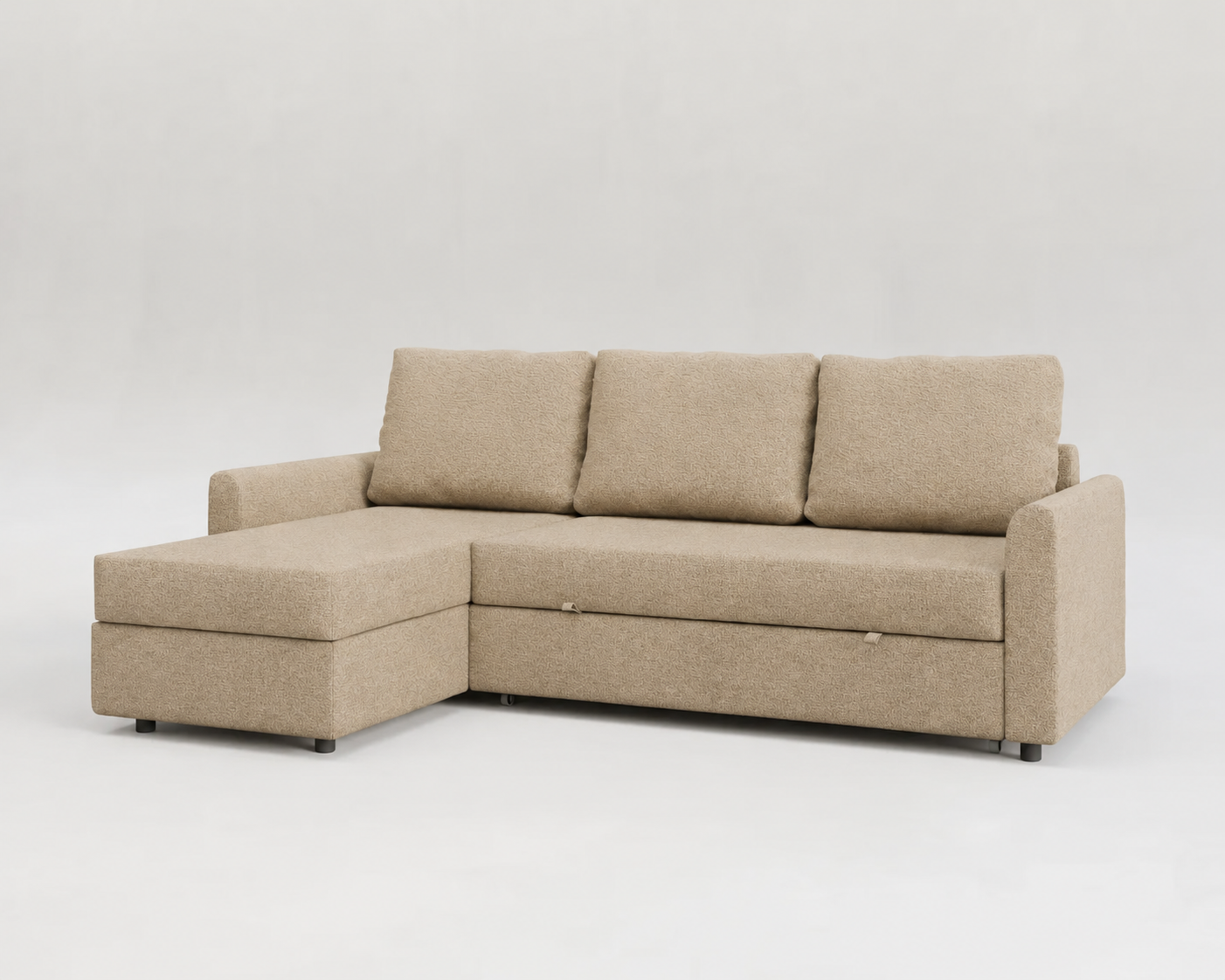 Duo | Sofá cama con chaiselongue y almacenamiento