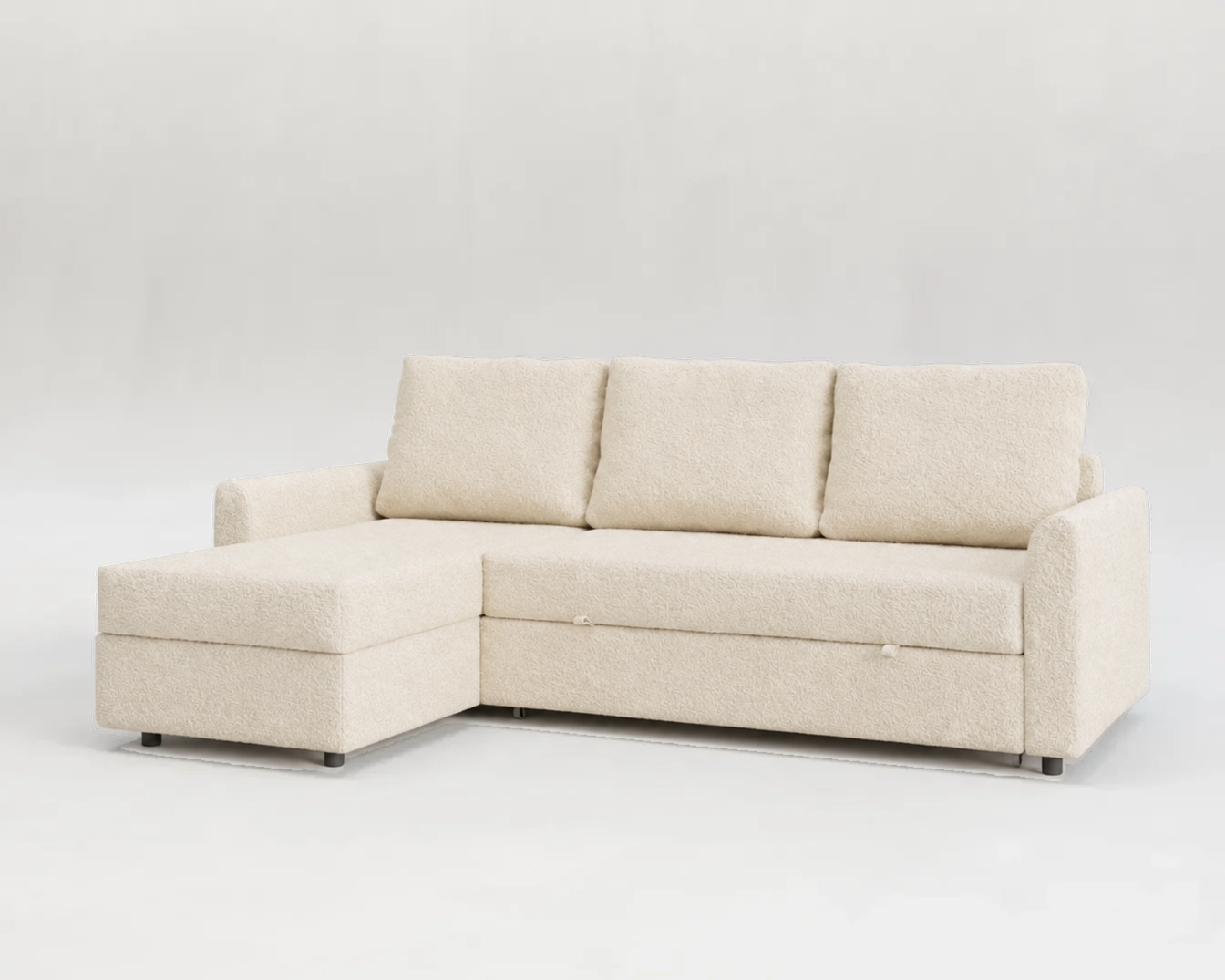 Duo | Sofá cama con chaiselongue y almacenamiento