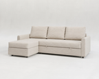 Duo | Sofá cama con chaiselongue y almacenamiento