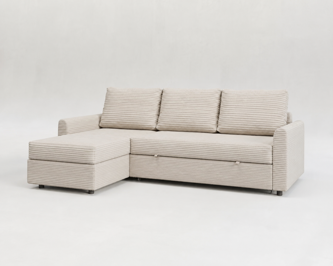 Duo | Sofá cama con chaiselongue y almacenamiento