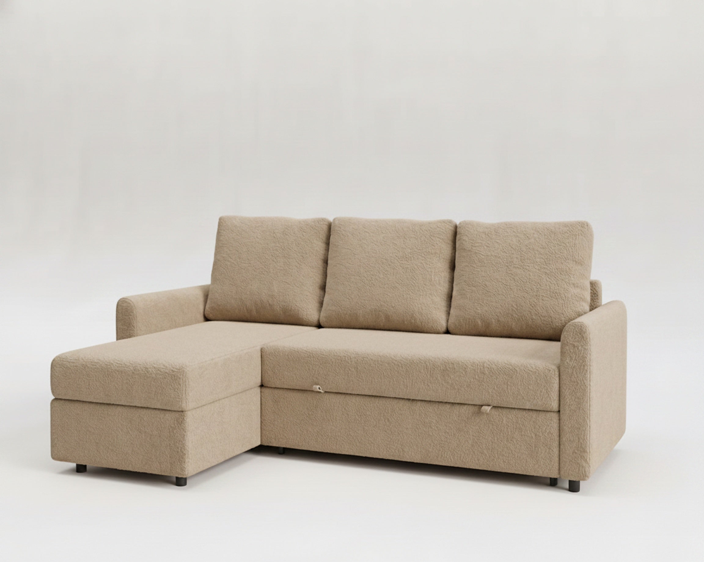 Duo | Sofá cama con chaislongue y almacenamiento