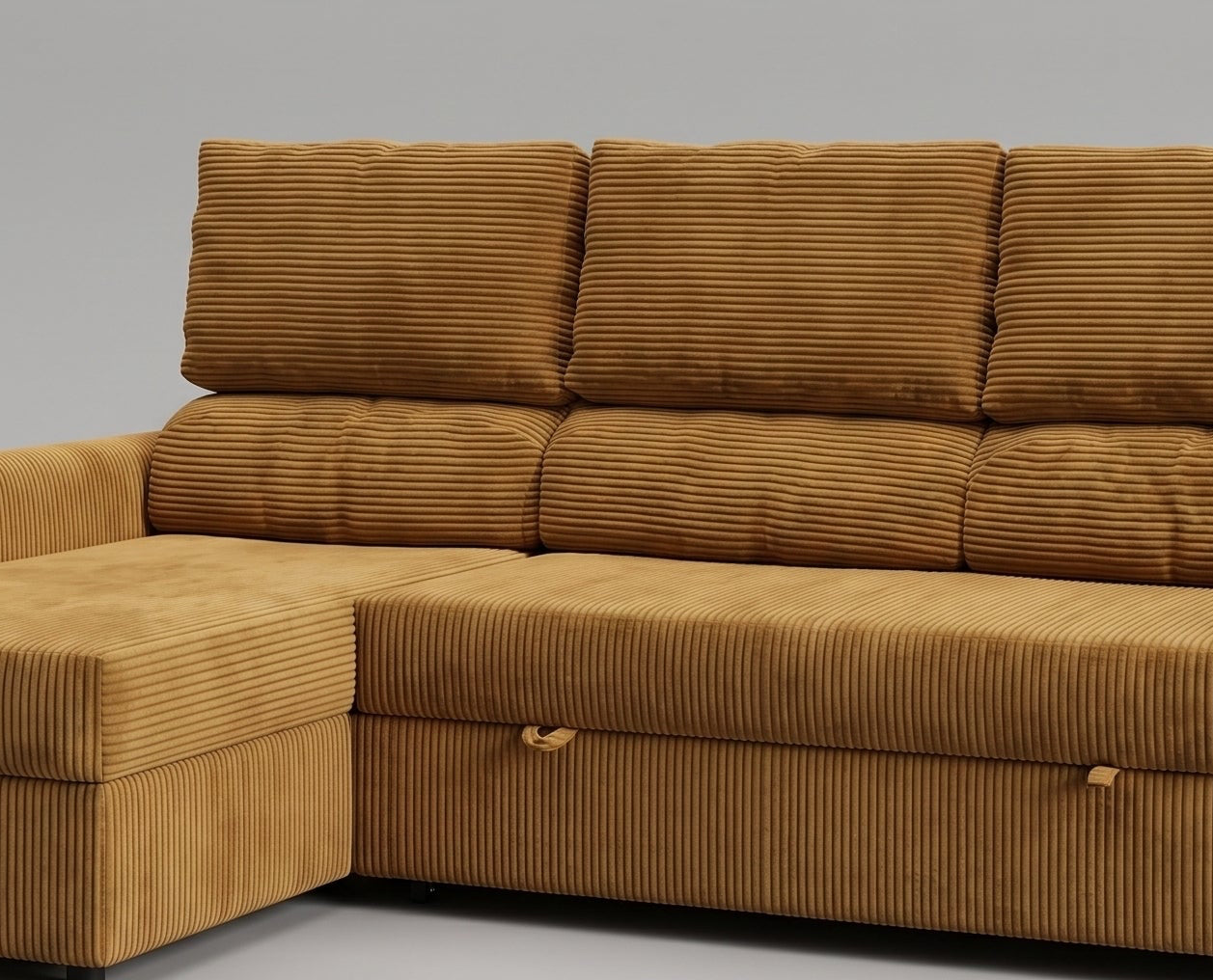 Duo | Sofá cama con chaislongue y almacenamiento