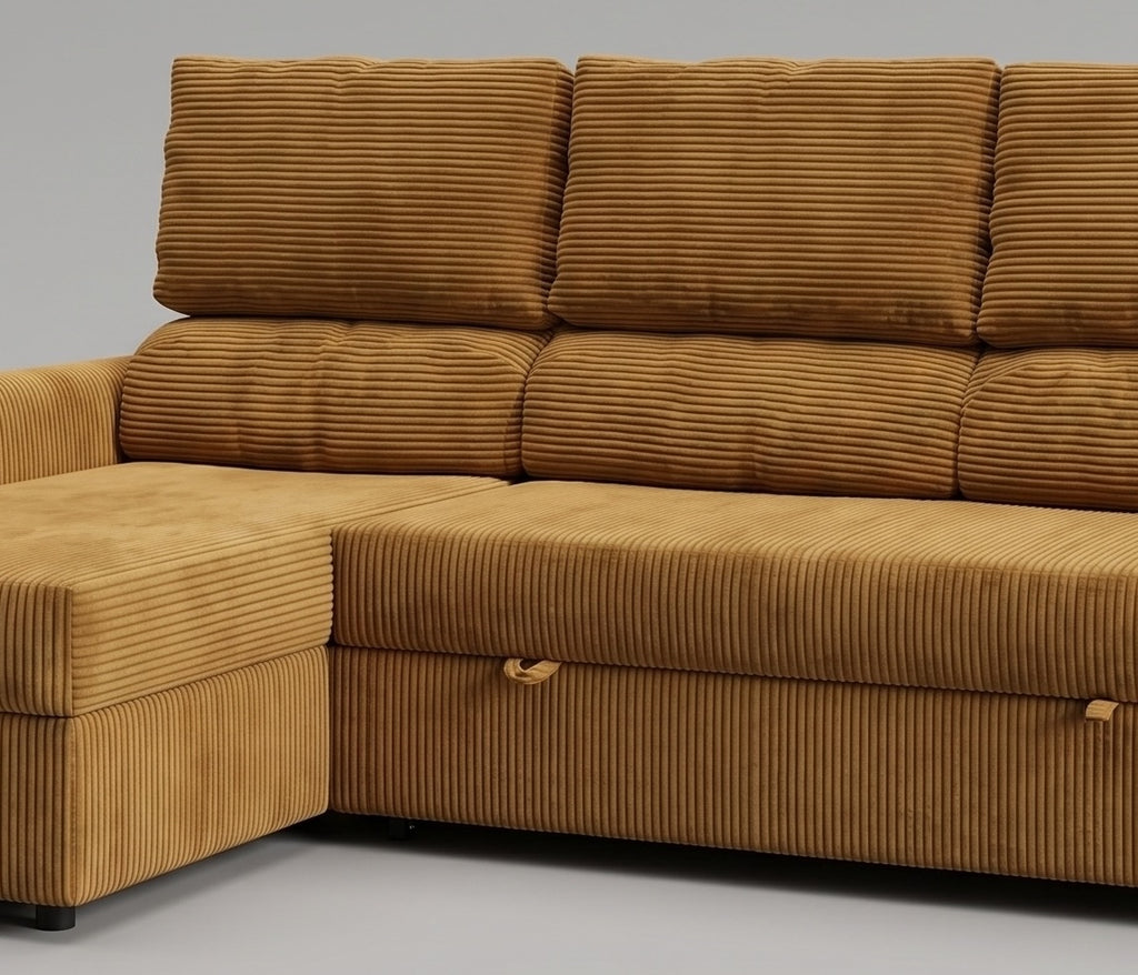 Unum | Sofá cama con chaislongue y almacenamiento