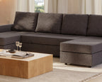 Sette | Sofá cama con chaislongue panorámica y doble almacenamiento