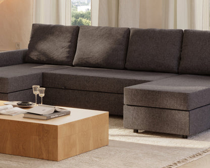 Sette | Sofa bed with double chaise longue and double storage