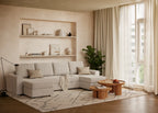 Nove | Sofá cama con chaislongue panorámica y doble almacenamiento