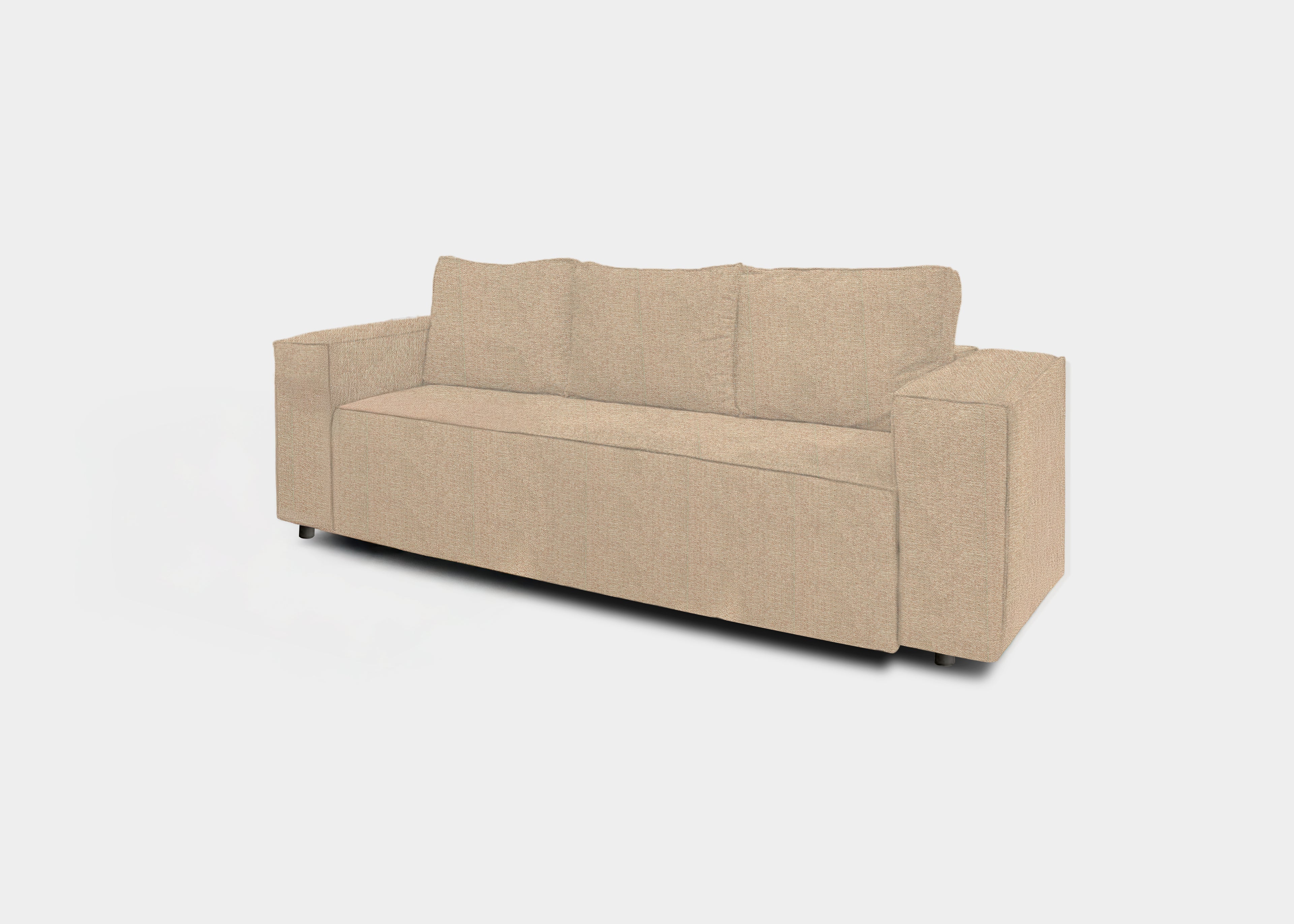 Cubik | Sofá Cama de 3 plazas deslizante con Puff opcional