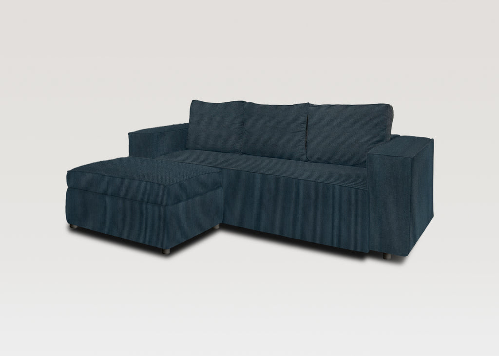 Cubik | Sofá Cama de 3 plazas deslizante con Puff opcional