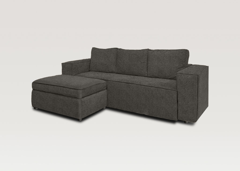 Cubik | Sofá Cama de 3 plazas deslizante con Puff opcional