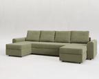 Nove | Sofá cama con chaislongue panorámica y doble almacenamiento