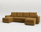 Nove | Sofá cama con chaislongue panorámica y doble almacenamiento
