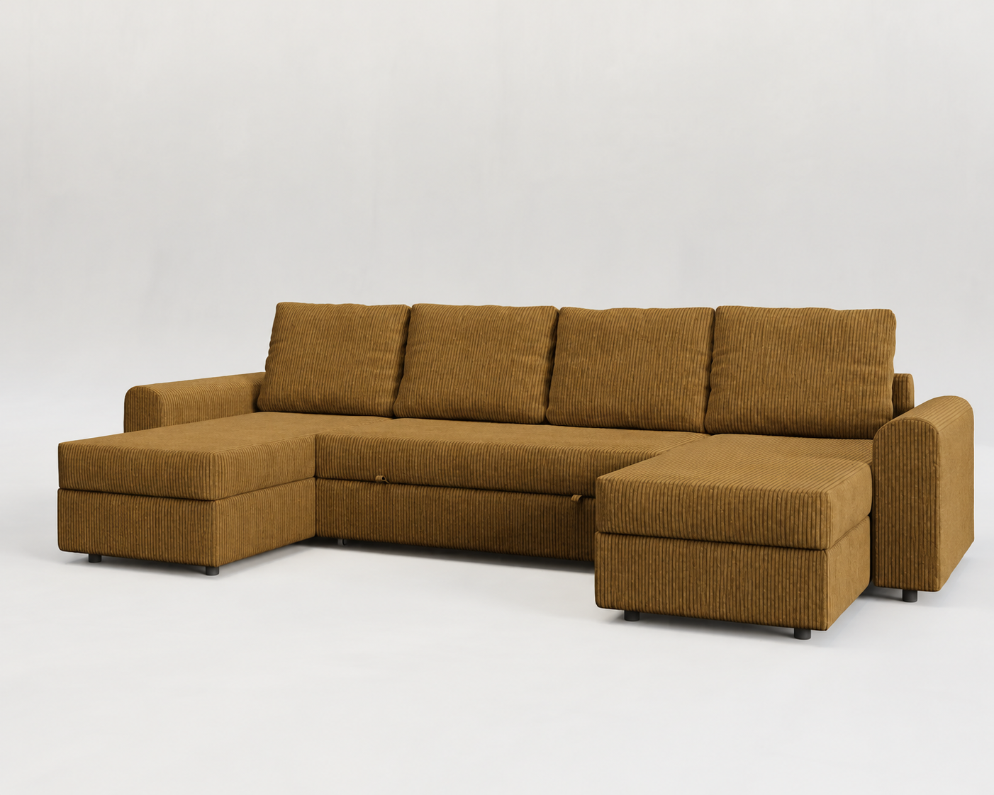 Nove | Sofá cama con chaislongue panorámica y doble almacenamiento
