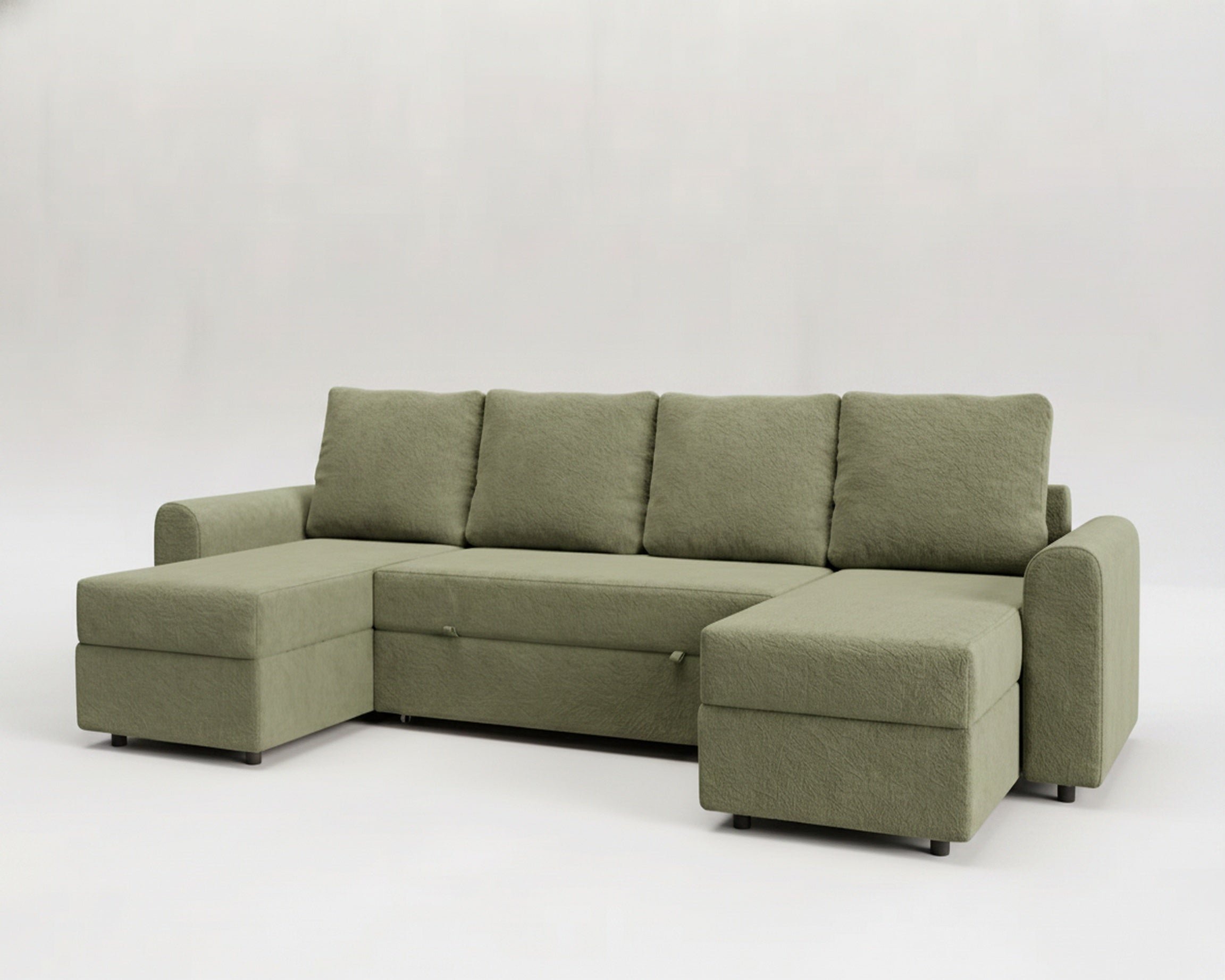 Nove | Sofá cama con chaislongue panorámica y doble almacenamiento