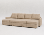 Otto| Sofá cama con chaislongue panorámica y doble almacenamiento