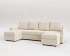 Otto| Sofá cama con chaislongue panorámica y doble almacenamiento