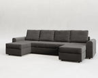 Nove | Sofá cama con chaislongue panorámica y doble almacenamiento