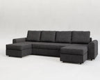 Nove | Sofá cama con chaislongue panorámica y doble almacenamiento