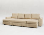 Nove | Sofá cama con chaislongue panorámica y doble almacenamiento