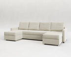 Sette | Sofá cama con chaislongue panorámica y doble almacenamiento