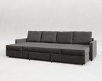 Sette | Sofá cama con chaislongue panorámica y doble almacenamiento