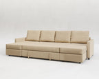Sette | Sofá cama con chaislongue panorámica y doble almacenamiento