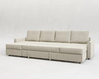Otto| Sofá cama con chaislongue panorámica y doble almacenamiento