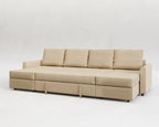Otto| Sofá cama con chaislongue panorámica y doble almacenamiento