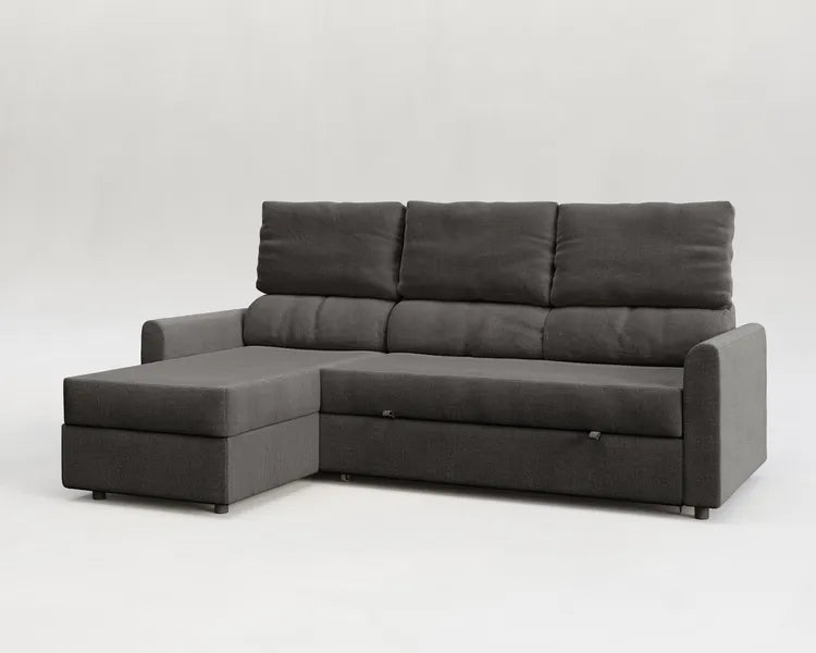 Duo | Sofá cama con chaislongue y almacenamiento