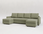 Sette | Sofá cama con chaislongue panorámica y doble almacenamiento