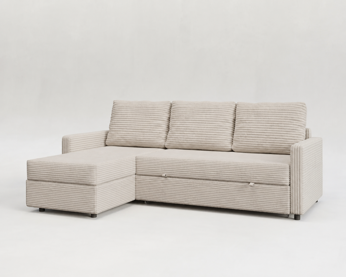 Unum | Sofá cama 3 plazas con chaislongue y almacenamiento