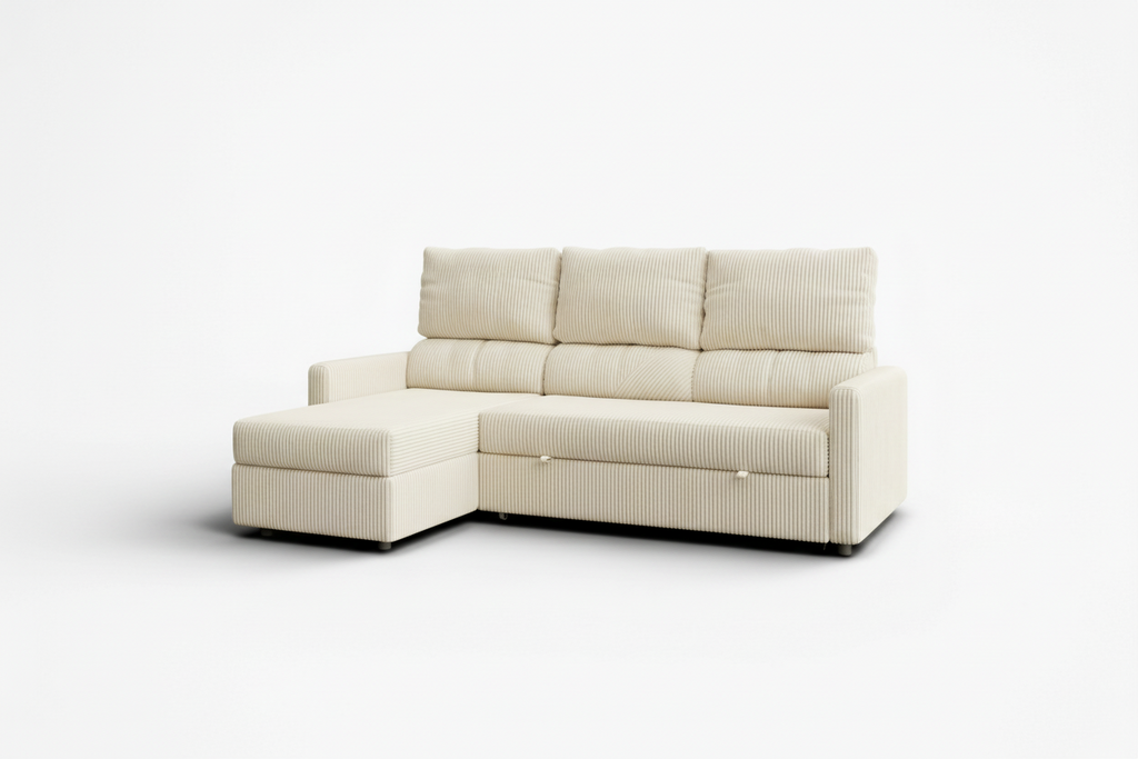 Unum | Sofá cama con chaislongue y almacenamiento