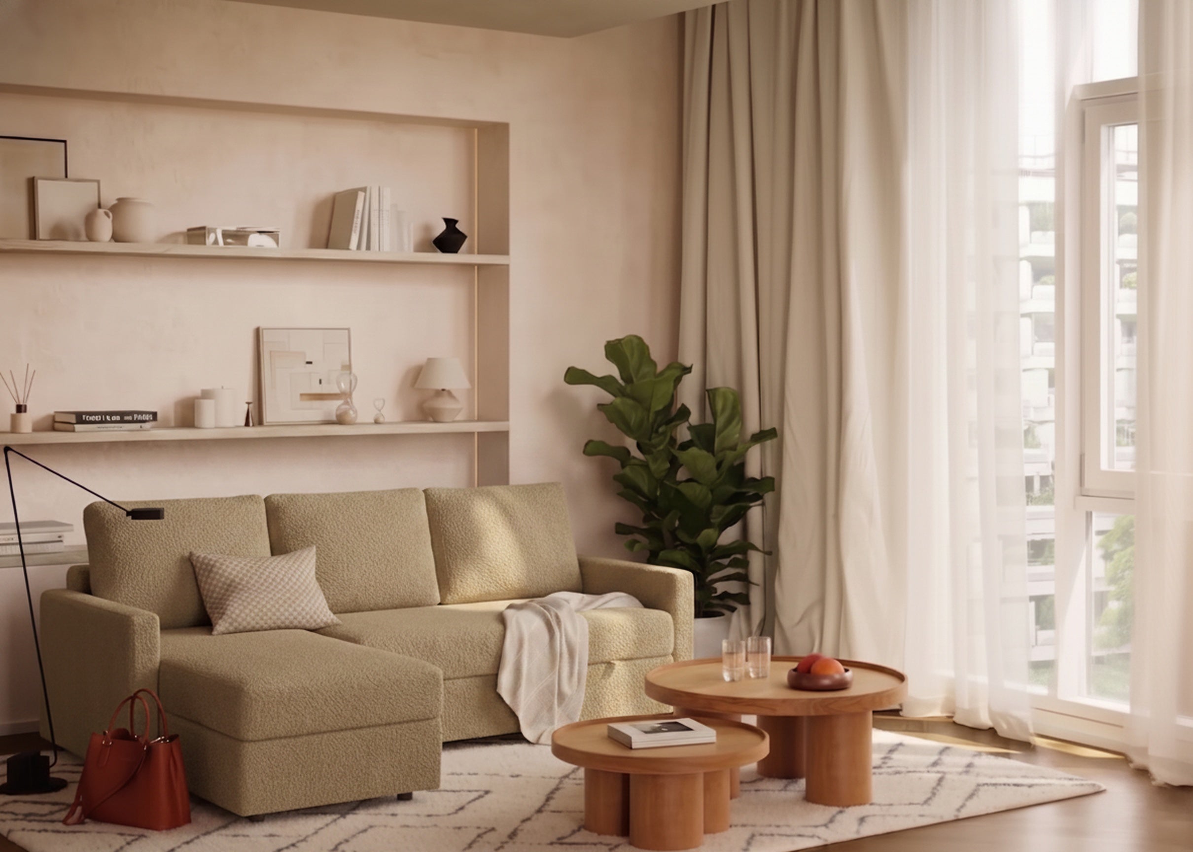 Unum | Sofá cama con chaislongue y almacenamiento