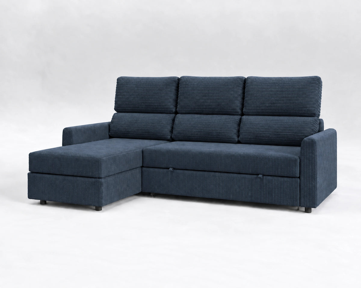 Duo · Pana azul / Reclinable · vista general, pana fina