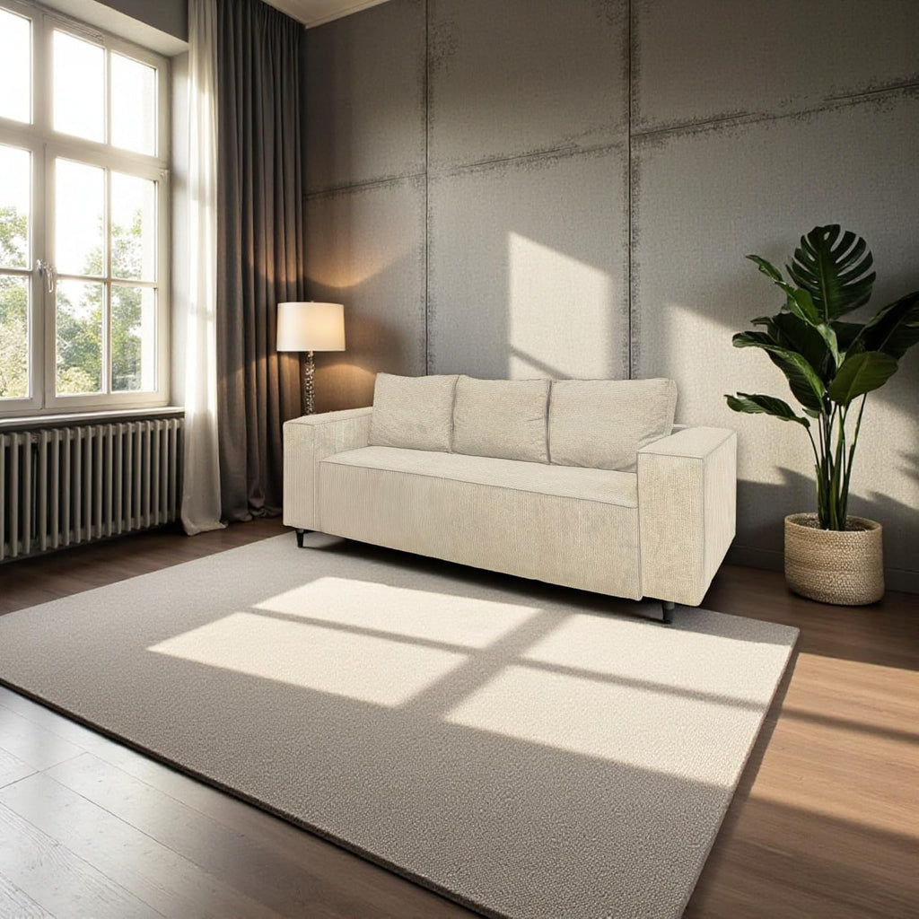 Cubik | Sofá Cama de 3 plazas deslizante con Puff opcional