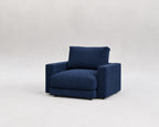 Modular · Pana fina azul / Butaca · vista general, pana fina
