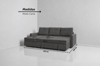 Duo | Sofá cama con chaiselongue y almacenamiento