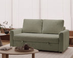 Sofá extensible modelo Cinque tapizado en tela Nube color verde - La Siesta