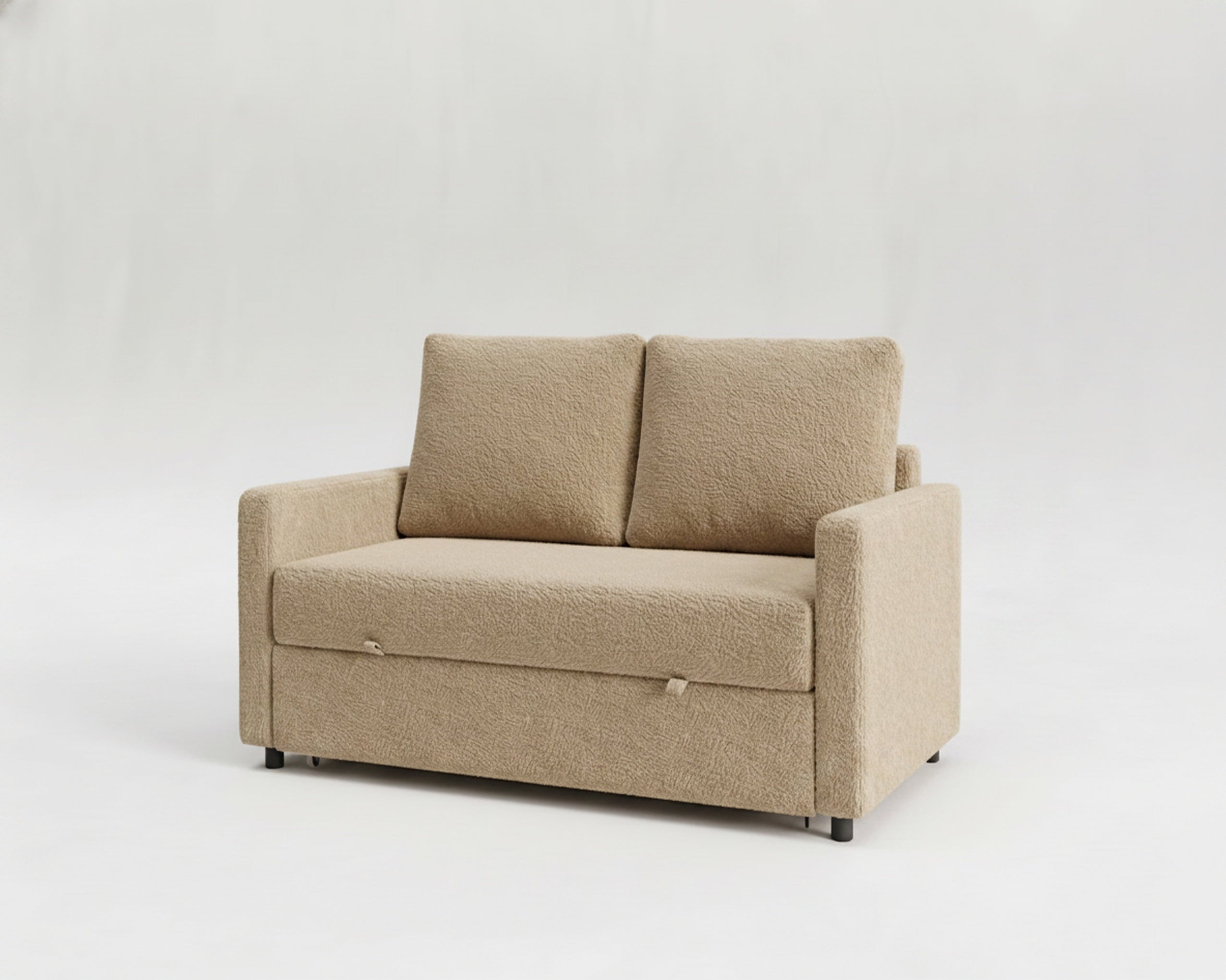 Sofá extensible 2 plazas modelo Cinque tapizado en tela Nube color beige - La Siesta