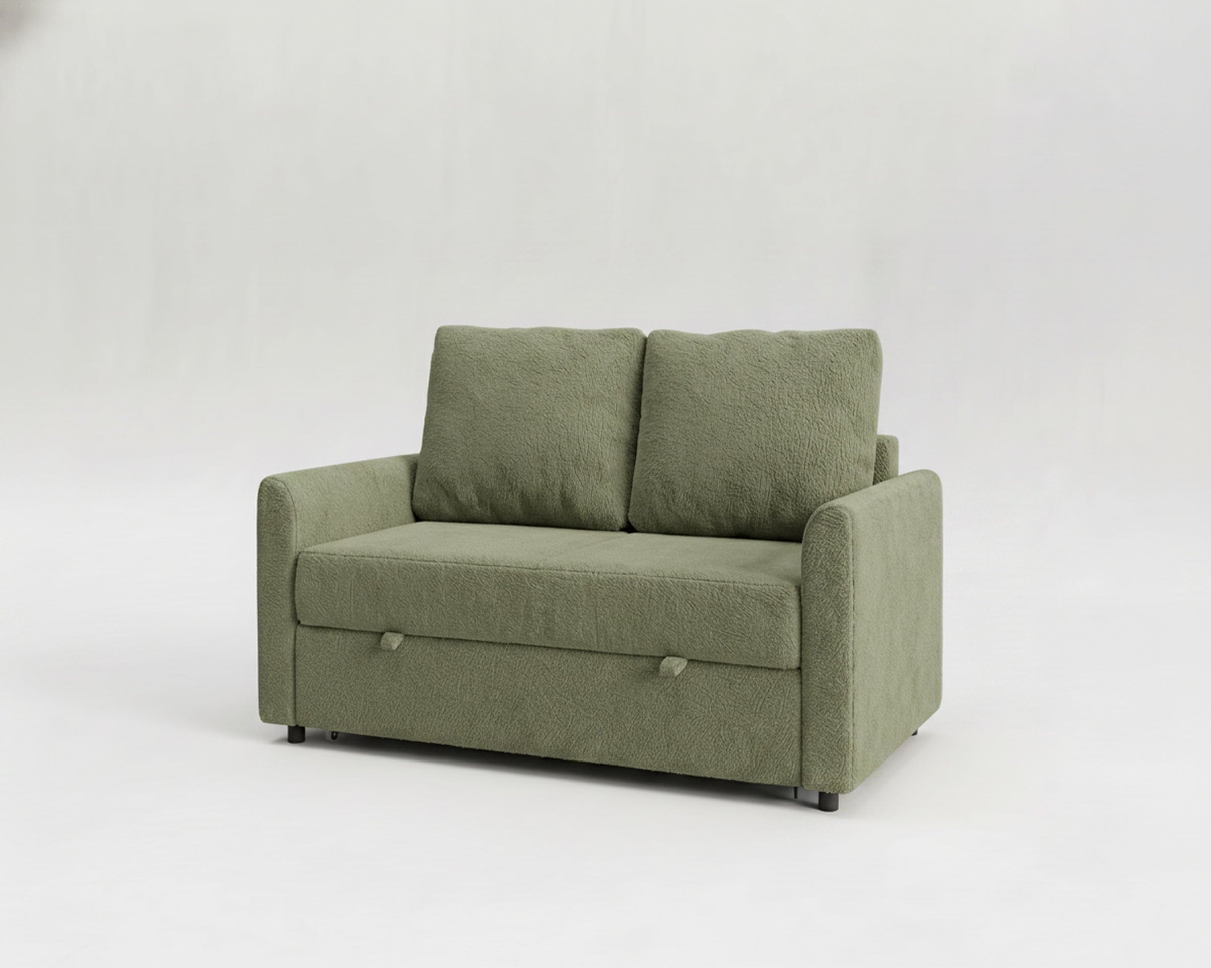 Sofá extensible 2 plazas modelo Cinque tapizado en tela nube color verde - La Siesta