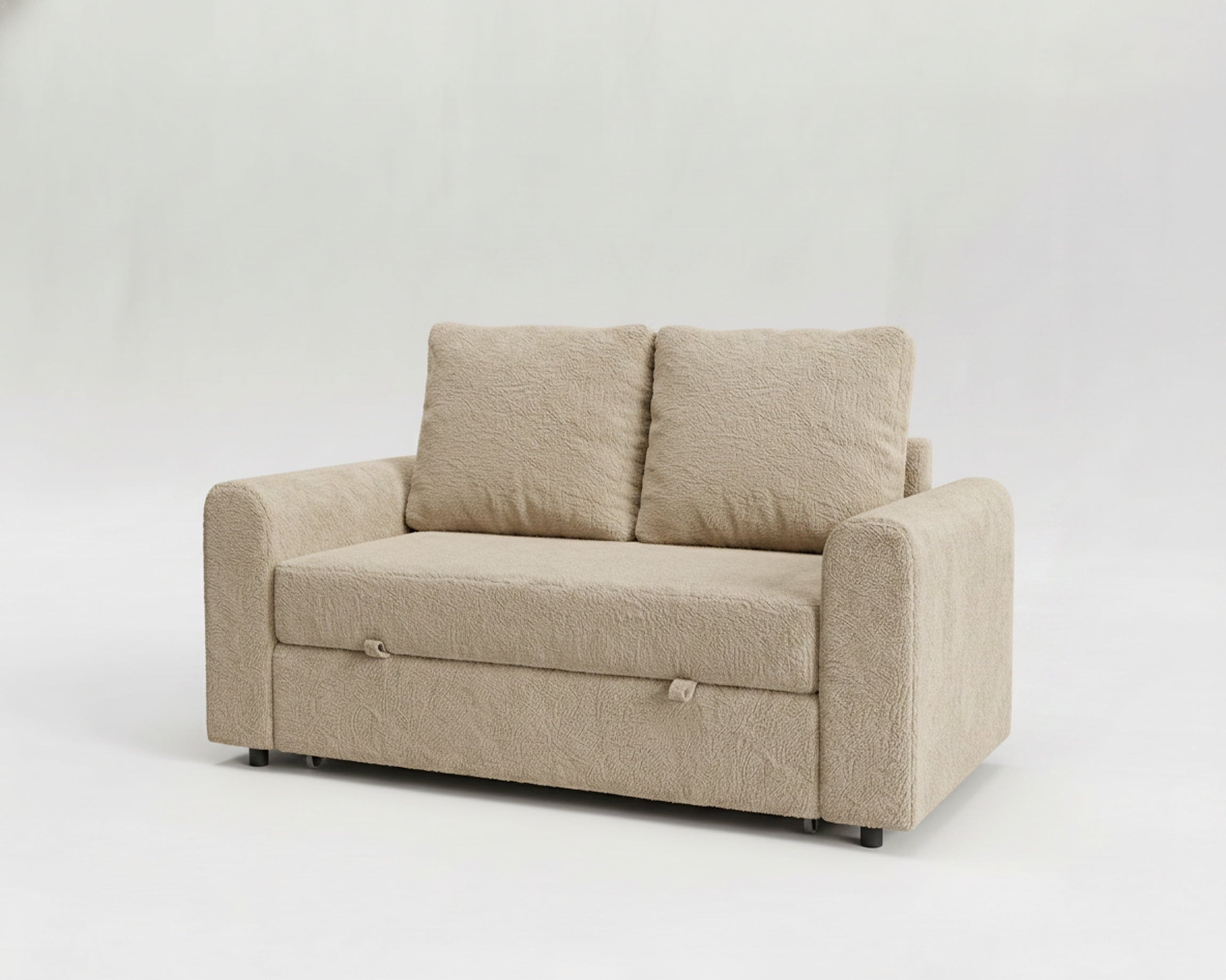 Sofá modular extensible 2 plazas modelo Sei tapizado en tela Nube color beige - La Siesta 