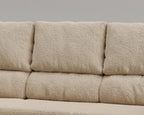 Sofá reclinable tapizado en tela Nube color blanco - La Siesta 