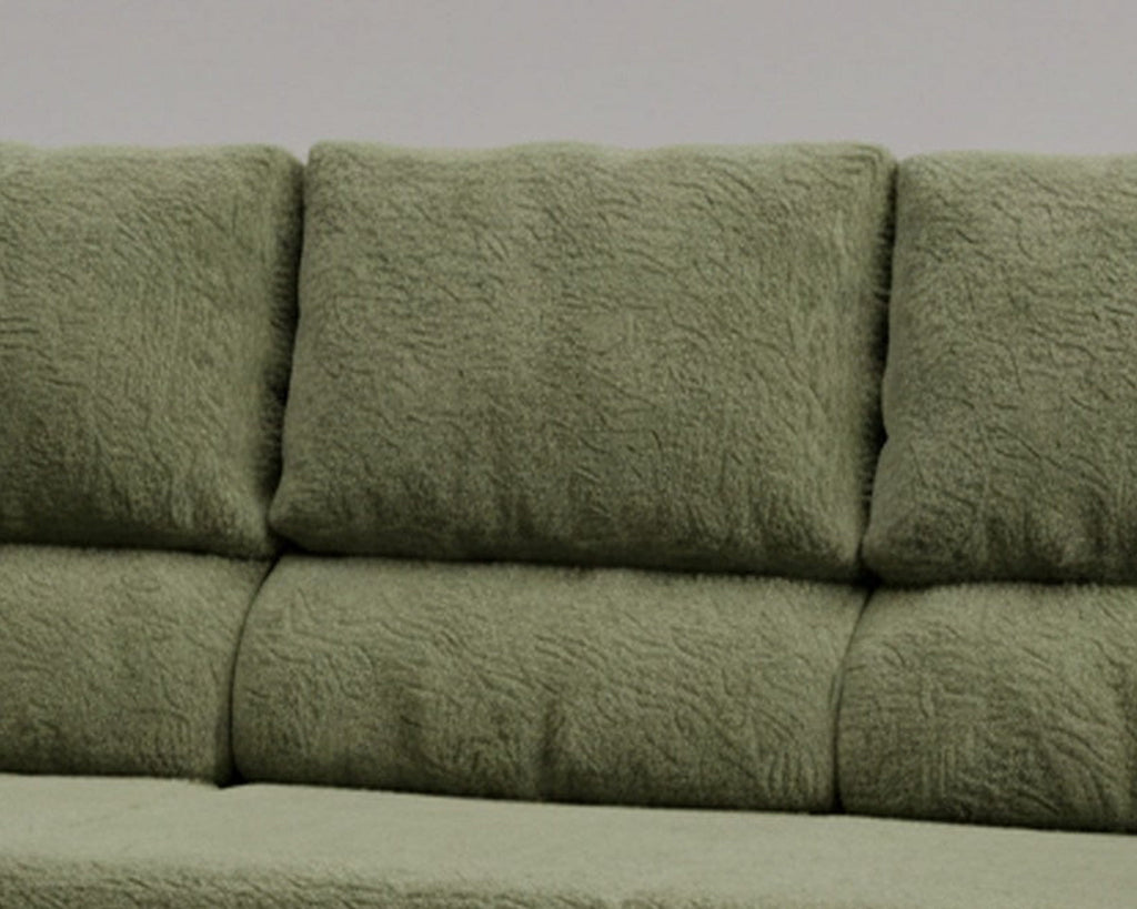 Sofá reclinable tapizado en tela Nube color verde - La Siesta